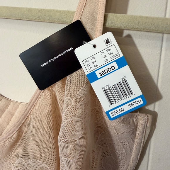 Wacoal Lace Underwire Bra NWT - Beige - size 36DDD - Picture 3 of 4